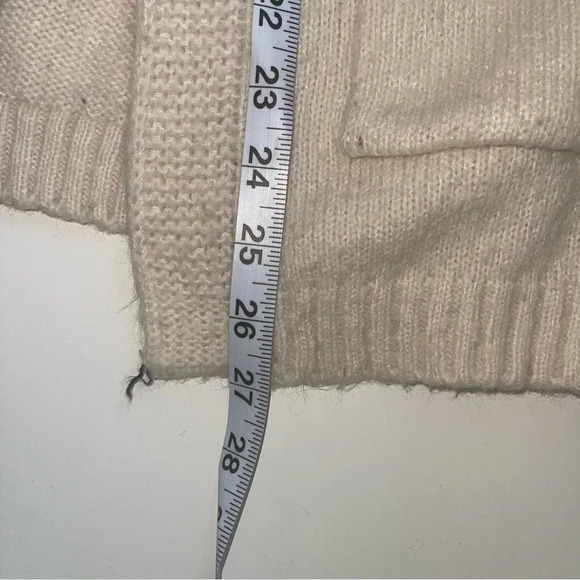 Maurices White Orange & Black Striped Slouchy Knit Cardigan Medium Women’s - Picture 9 of 12